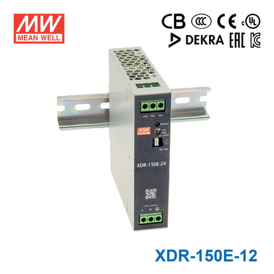 Mean Well XDR-150E-12 Economical Ultra Slim Din Rail Power Supply 132W 12V 10A