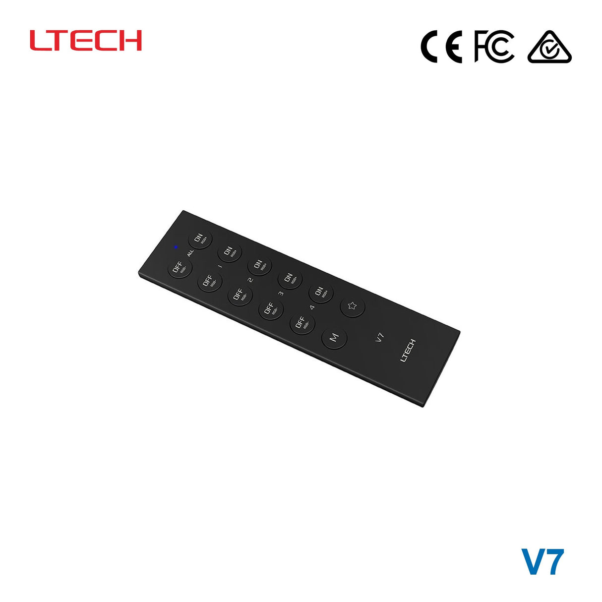 Ltech V7 Wireless RF Multi-zone Remote - RGB