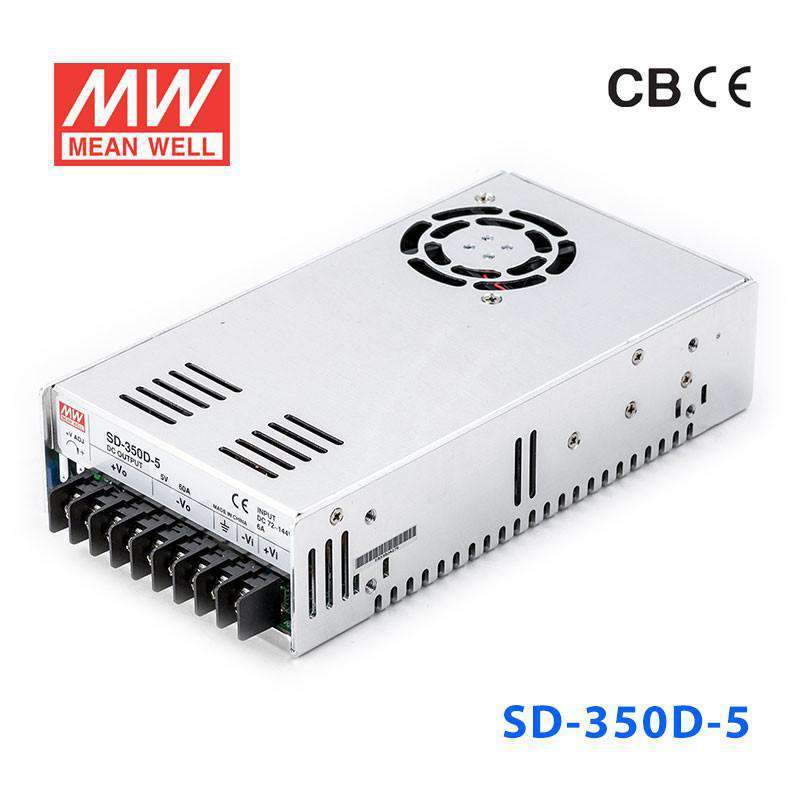 Mean Well SD-350D-5 DC-DC Converter - 280W - 72~144V in 5V out