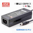 Mean Well GSM40A15-P1J Power Supply 40W 15V 2.67A