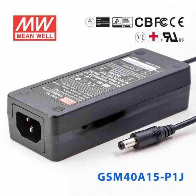 Mean Well GSM40A15-P1J Power Supply 40W 15V