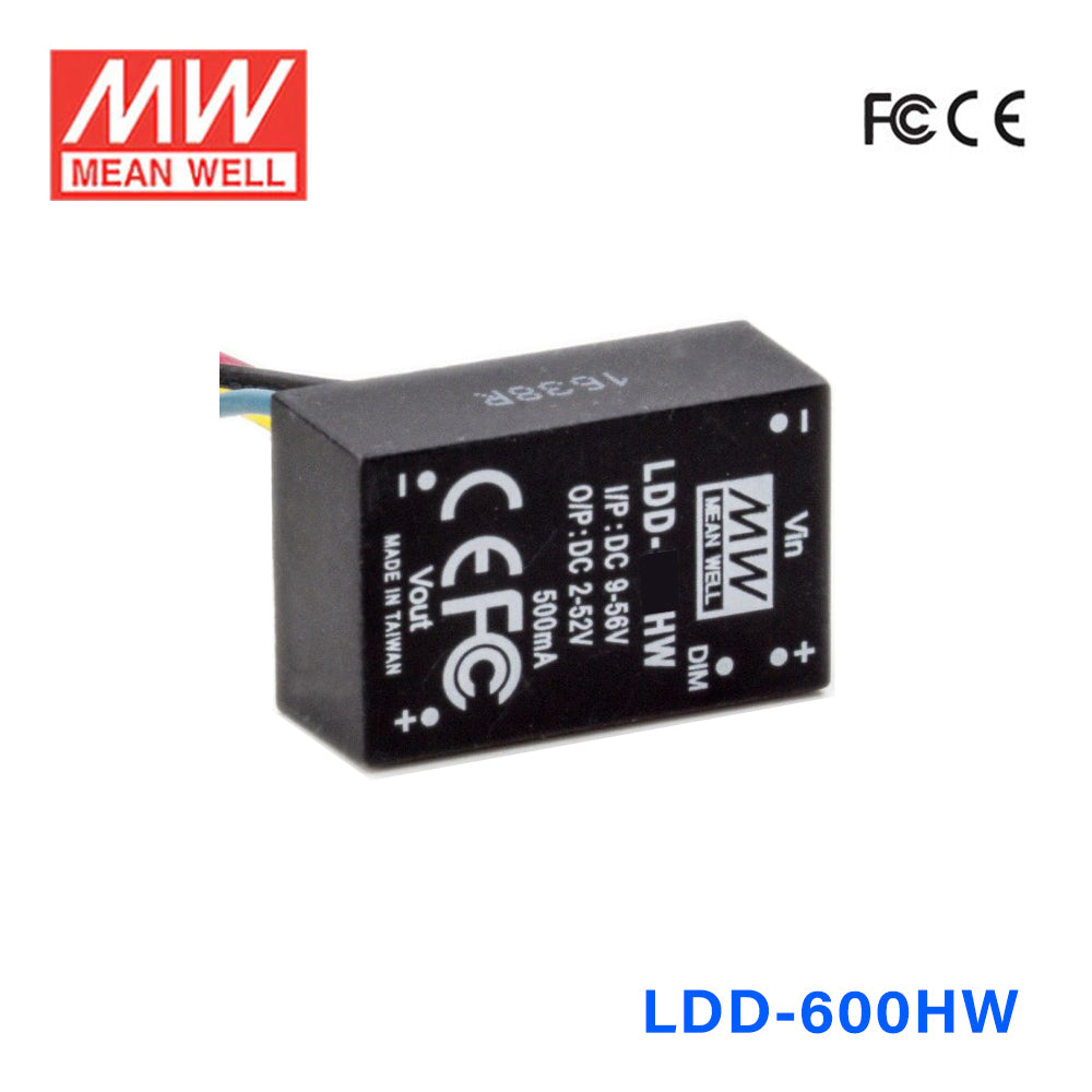 Mean Well LDD-600HW DC/DC LED Driver CC 600mA - Step-down