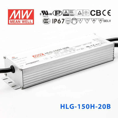 Mean Well HLG-150H-20B Power Supply 150W 20V- Dimmable 7.5A