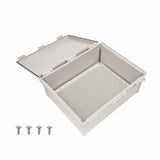 Boxco Q-Series 15.75 x 17.72 x 7.87 Inches(400 x 500 x 200mm) Plastic Enclosure, IP67, IK08, ABS, Grey Cover, Hinge Type with Plate - PHOTO 3