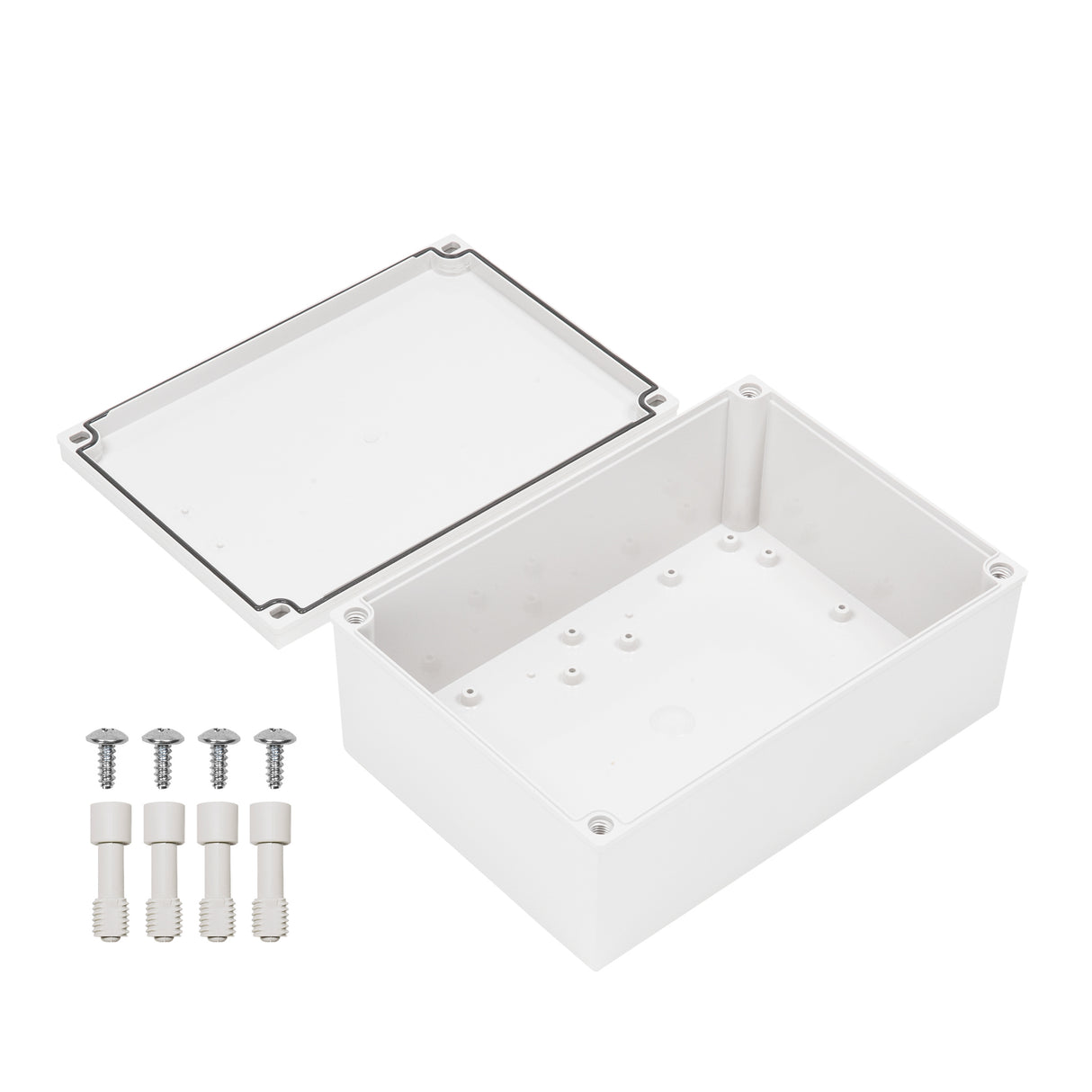 Boxco M-Series 7.09 x 10.04 x 3.94 Inches(180 x 255 x 100mm) Plastic Enclosure, IP67, IK08, ABS, Grey Cover, Screw Type - PHOTO 3