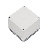 Boxco S-Series 4.92 x 4.92 x 3.94 Inches(125x125x100mm) Plastic Enclosure, IP67, IK08, ABS, Transparent Cover, Screw Type - PHOTO 1