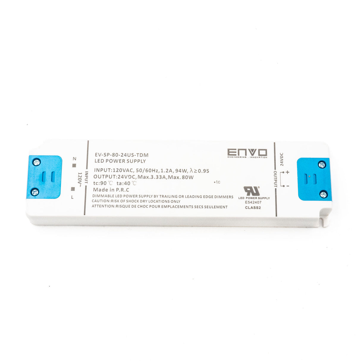 ENVO EV-SP-80-24US-TDM Triac Dimmable LED Driver 80W 24V 3.33A - PHOTO 1