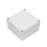 Boxco M-Series 7.09 x 7.09 x 3.94 Inches(180 x 180 x 100mm) Plastic Enclosure, IP67, IK08, ABS, Grey Cover, Screw Type - PHOTO 1