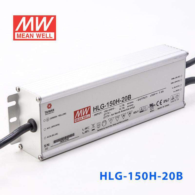 Mean Well HLG-150H-20B Power Supply 150W 20V- Dimmable - PHOTO 1