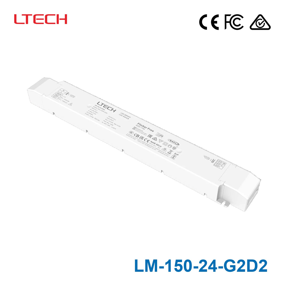 Ltech LM-150-24-G2D2 150W 24VDC DALI2 DT8 LED Driver - Tunable White