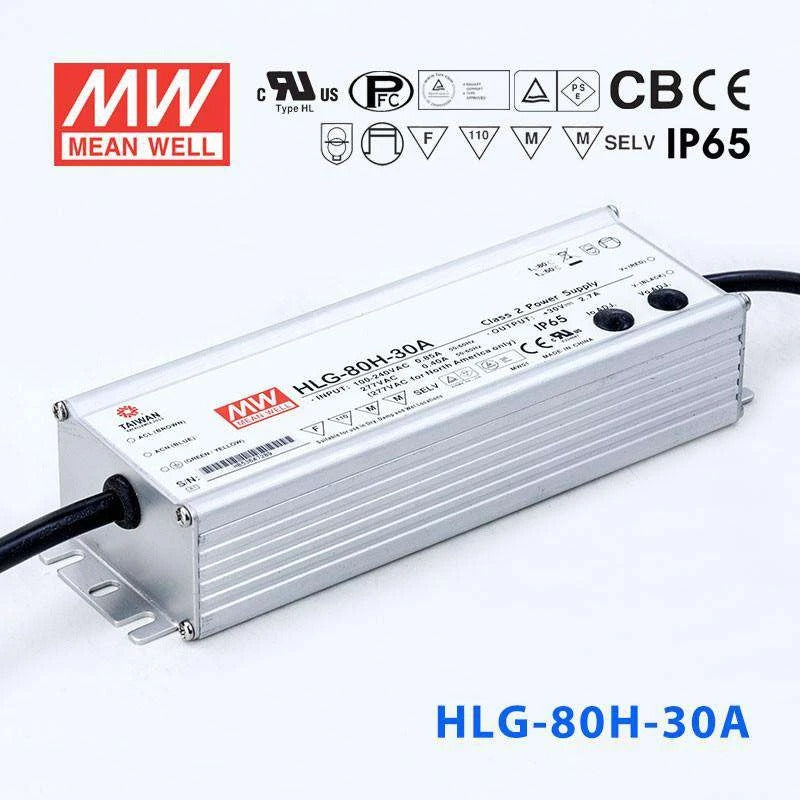Mean Well HLG-80H-30A Power Supply 80W 30V - Adjustable
