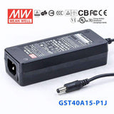 Mean Well GST40A15-P1JPower Supply 40W 15V 2.67A