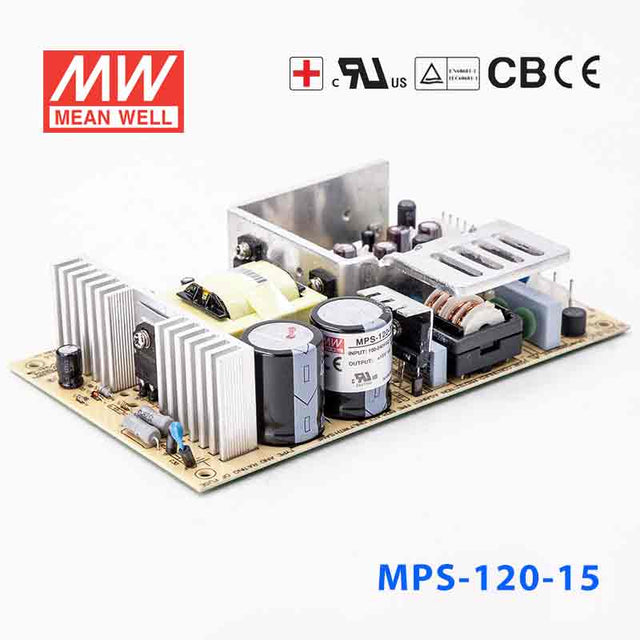 Mean Well MPS-120-15 Power Supply 120W 15V he rated current is based on there being a fan that can provide 25CFM. 8A