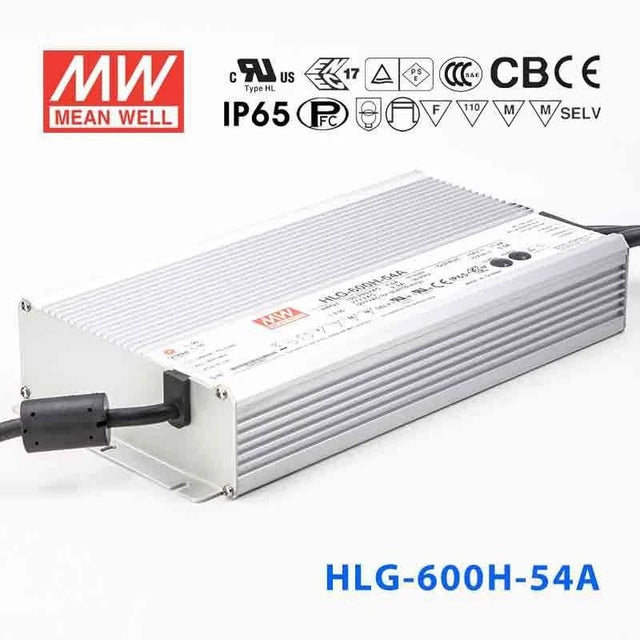 Mean Well HLG-600H-54A Power Supply 600W 54V - Adjustable