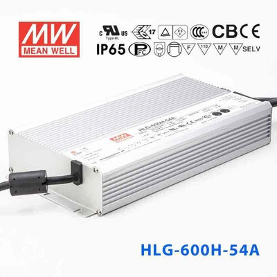 Mean Well HLG-600H-54A Power Supply 600W 54V - Adjustable 11.2A