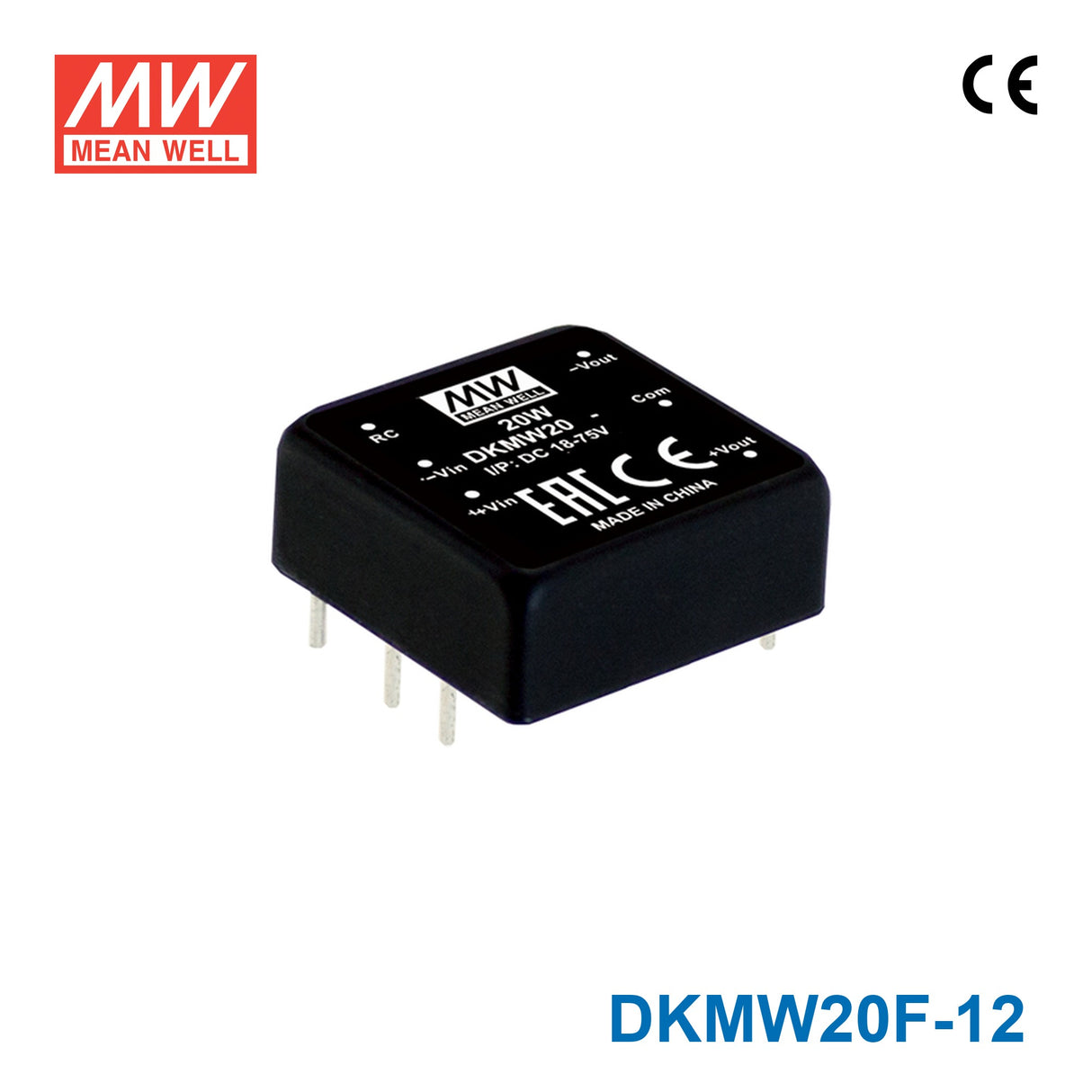 Mean Well DKMW20F-12 DC-DC Converter - 20W - 9~36V in ±12V out