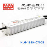 Mean Well HLG-185H-C700B Power Supply 200.2W 700mA - Dimmable