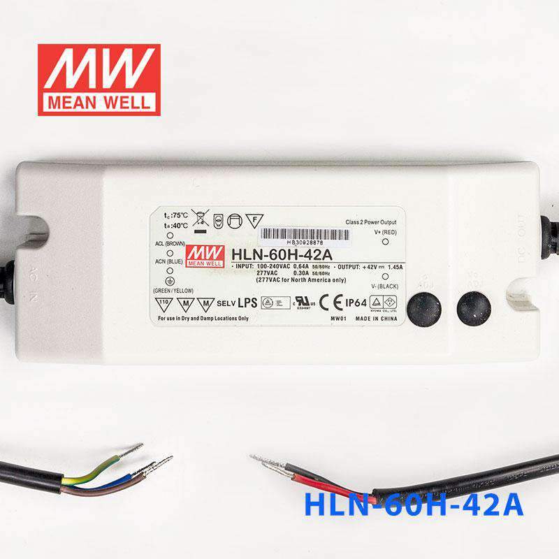 Mean Well HLN-60H-42A Power Supply 60W 42V - IP64, Adjustable - PHOTO 2