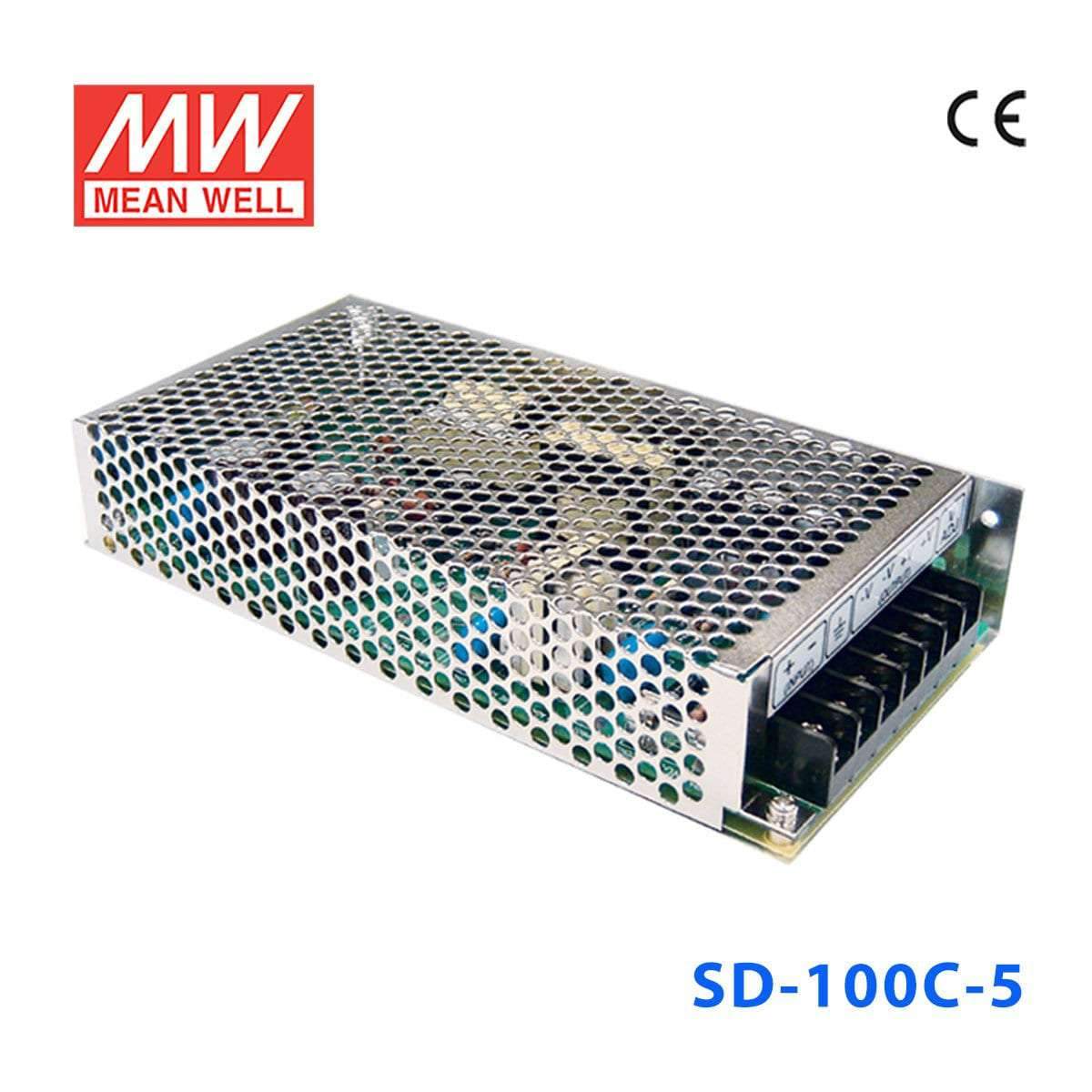 Mean Well SD-100C-5 DC-DC Converter - 100W - 36~72V in 5V out 18A