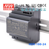 Mean Well HDR-100-24 Ultra Slim Step Shape Power Supply 100W 24V 3.83A - DIN Rail