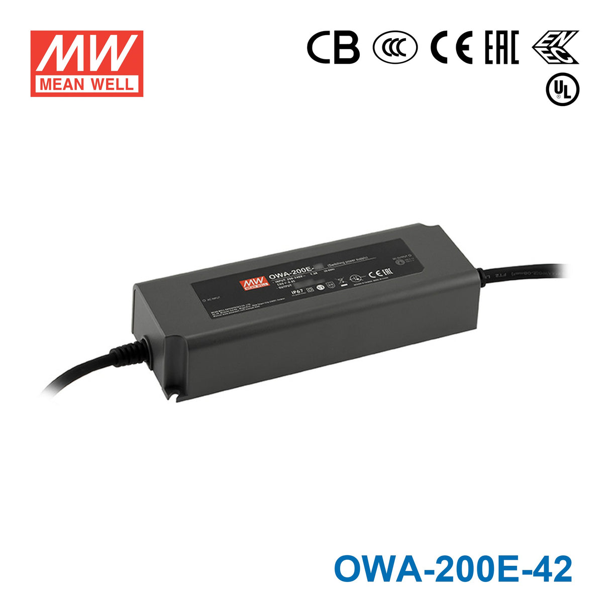 Mean Well OWA-200E-42 Power Supply Moistureproof 200W 42V 4.75A