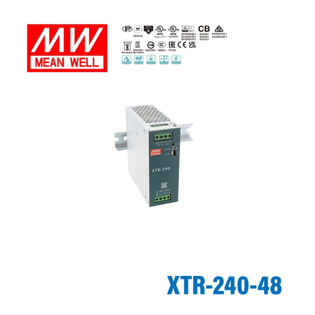 Mean Well XTR-240-48 Three Phase Din Rail Power Supply 240W 48V - Screw Terminal