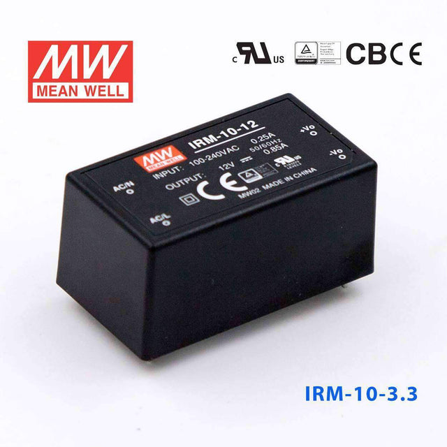 Mean Well IRM-10-3.3 Switching Power Supply 8.25W 3.3V 2.5A - Encapsulated