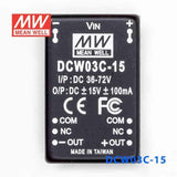 Mean Well DCW03C-15 DC-DC Converter - 3W - 36~72V in ±15V out 100mA - PHOTO 2