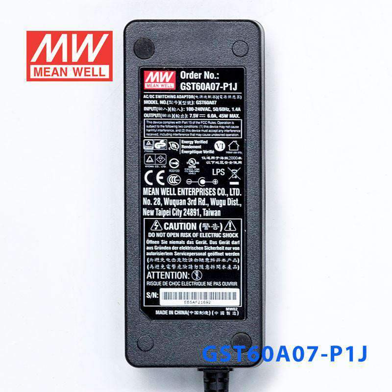Mean Well GST60A07-P1J Power Supply 45W 7.5V - PHOTO 2