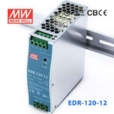 Mean Well EDR-120-12 Single Output Industrial Power Supply 120W 12V 10A - DIN Rail