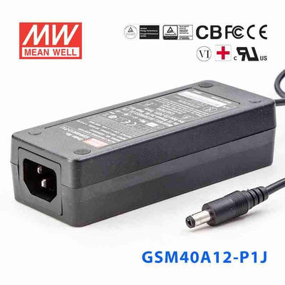 Mean Well GSM40A12-P1J Power Supply 40W 12V 3.34A