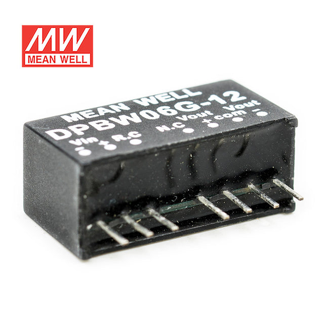 Mean Well DPBW06G-12 DC-DC Converter - 6W - 18~75V in ±12V out 250mA