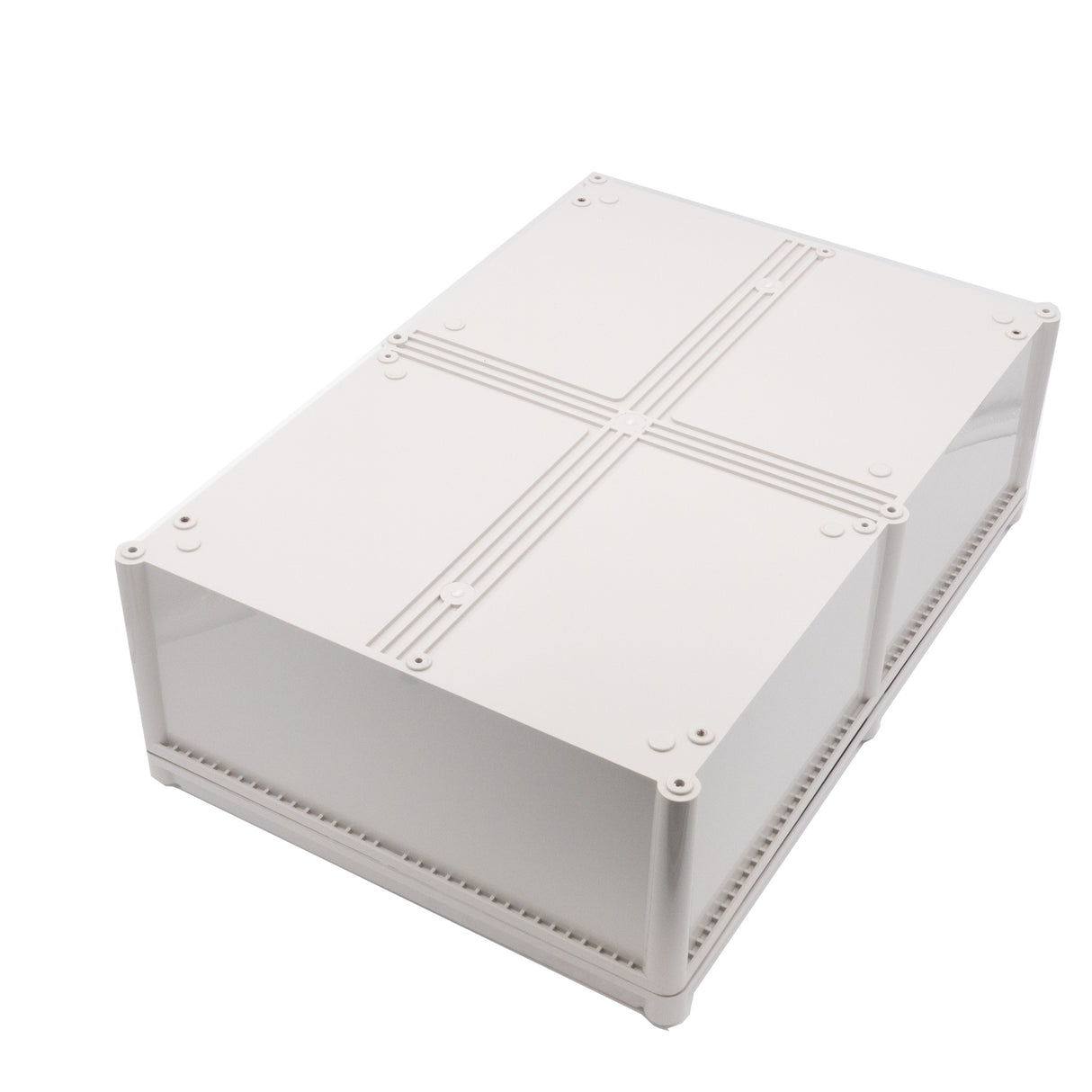 Boxco S-Series 14.96 x 22.05 x 7.09 Inches(380x560x180mm) Plastic Enclosure, IP67, IK08, ABS, Grey Cover, Screw Type - PHOTO 3