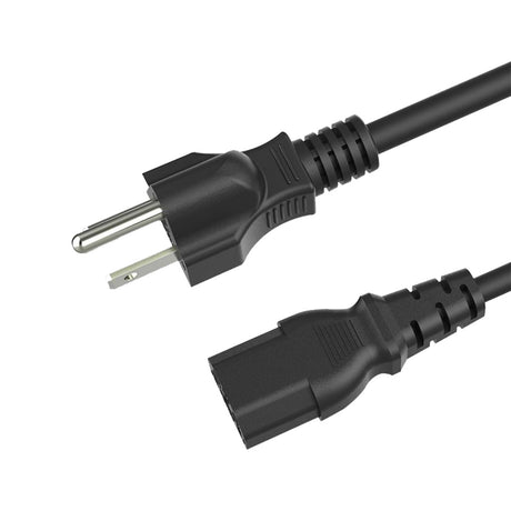 3 Pin US Plug to IEC 320-C14 AC Inlet Cable - 1.8M