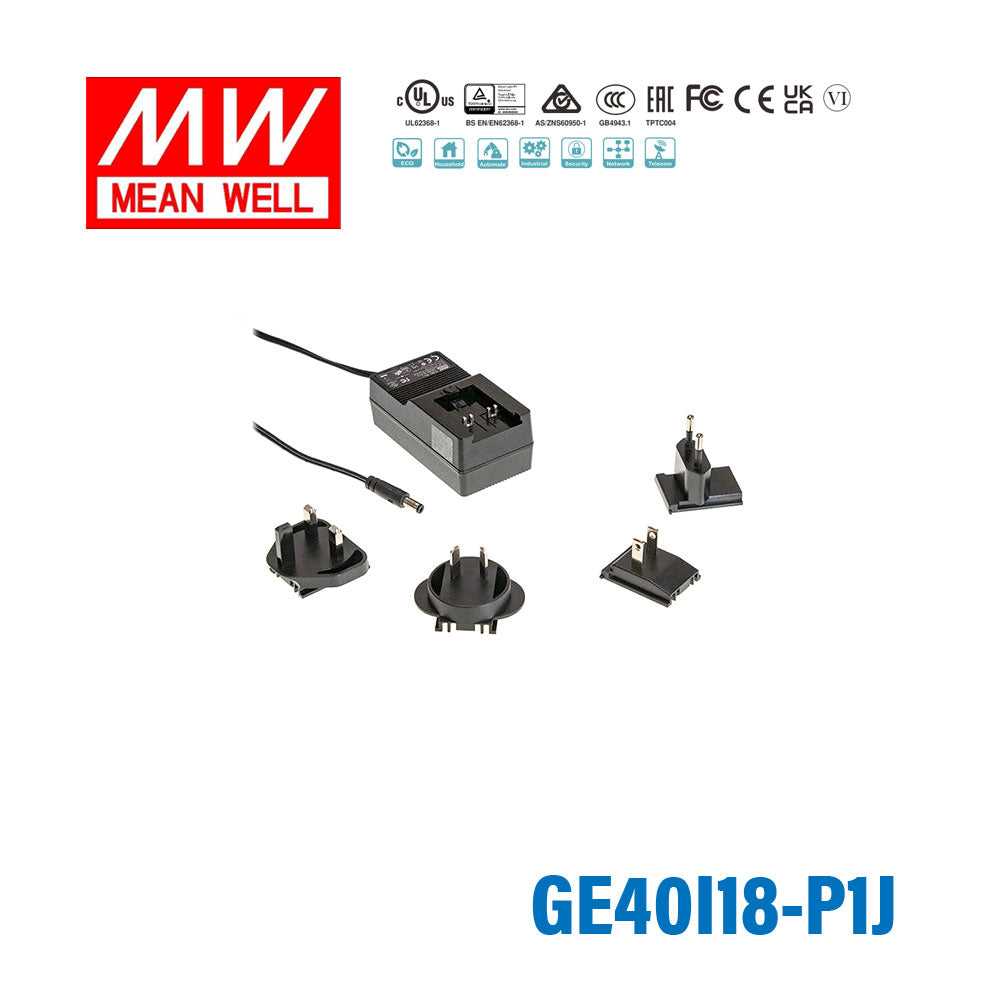 Mean Well GE40I18-P1J Power Supply 39.6W 18V 2.2A