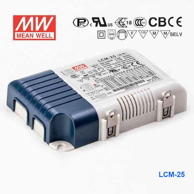 Mean Well LCM-25 Power Supply 25W 350mA 500mA 600mA 700mA(default) 900mA 1050mA - Dimmable