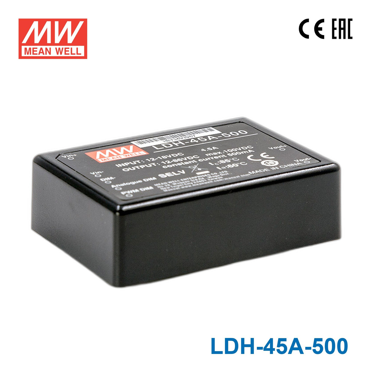 Mean Well LDH-45A-500 DC/DC LED Driver CC 500mA - Step-up
