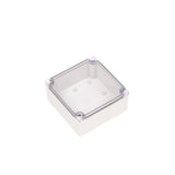 Boxco M-Series 5.12 x 5.12 x 2.36 Inches(130 x 130 x 60mm) Plastic Enclosure, IP67, IK08, PC, Transparent Cover, Screw Type - PHOTO 1
