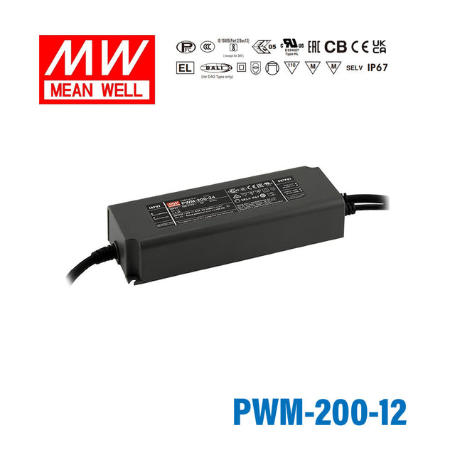 Mean Well PWM-200-12 Power Supply 200W 12V 15A