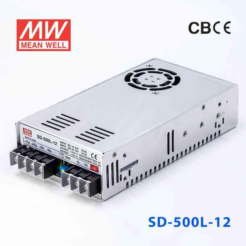 Mean Well SD-500L-12 DC-DC Converter - 480W - 19~72V in 12V out 40A