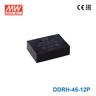 Mean Well DDRH-45-12P Ultra Wide Input DC-DC Converter, 45W 12V, PCB Type 3.75A