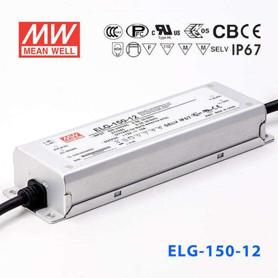 Mean Well ELG-150-12AB Power Supply 120W 12V - Adjustable and Dimmable 10A