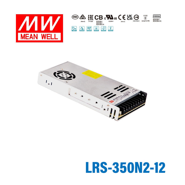 Mean Well LRS-350N2-12 Single Output High Peak Power Supply 348W 12V, 2 Times Peak Power 29A