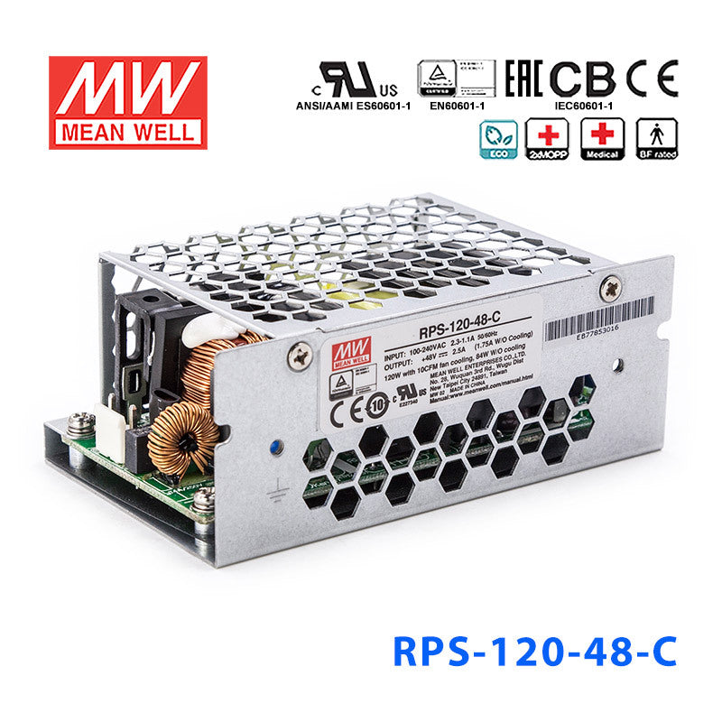 Mean Well RPS-120-48C Green Power Supply W 48V 2.5A - Medical Power Supply