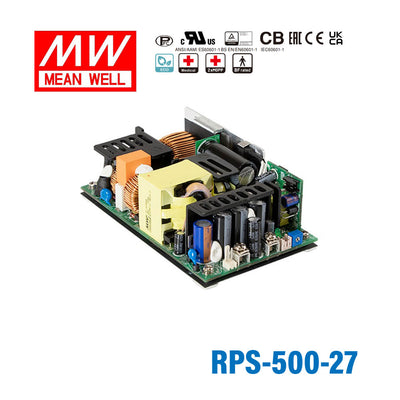 Mean Well RPS-500-27 Green Power Supply W 27V 11.9A - Medical Power Supply