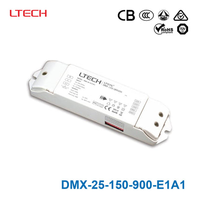 Ltech DMX-25-150-900-E1A1 25W 150~900mA CC DMX LED Driver - Selectable Output
