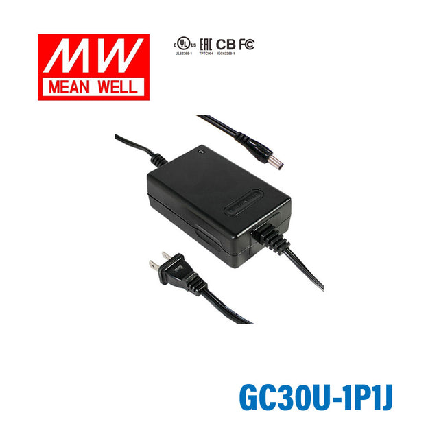 Mean Well GC30U-1P1J Portable Chargers 22.38W 5.6V 3.99A - Green Adaptor