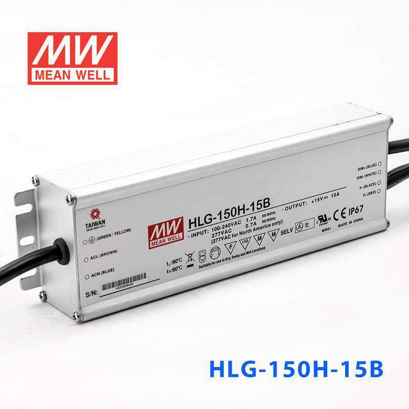 Mean Well HLG-150H-15B Power Supply 150W 15V - Dimmable 10A - PHOTO 1