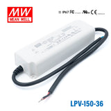 Mean Well LPV-150-36 LED Driver — 151.2W 36V 4.2A IP67 Waterproof