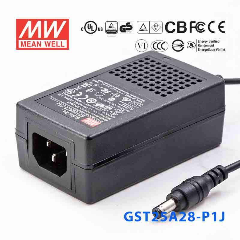 Mean Well GST25A28-P1JPower Supply 25W 28V 890mA